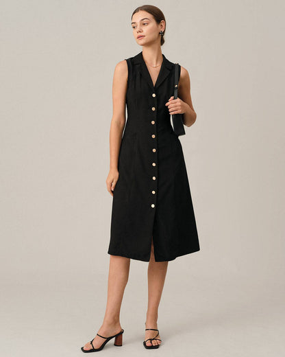 El Vestido Midi Túnica Negro
