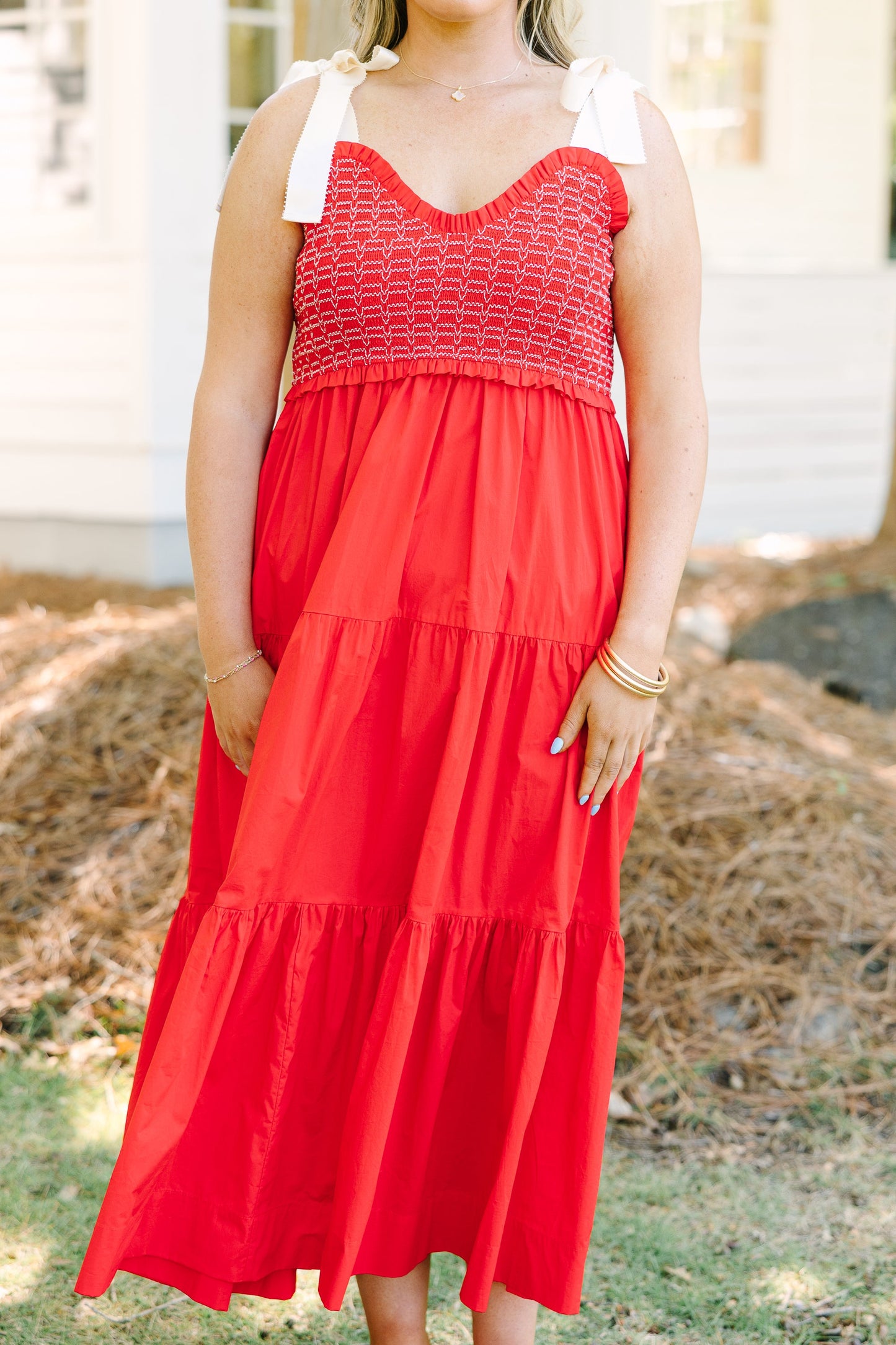 Vestido Jardín de Medianoche, Rojo