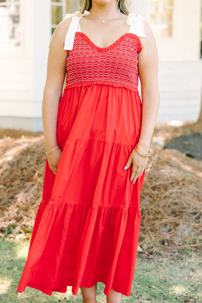 Vestido Jardín de Medianoche, Rojo