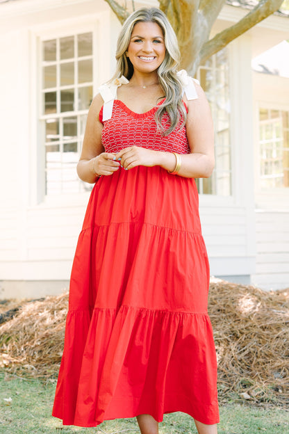 Vestido Jardín de Medianoche, Rojo