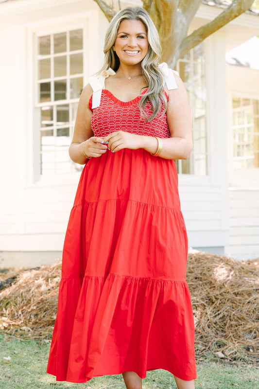 Vestido Jardín de Medianoche, Rojo