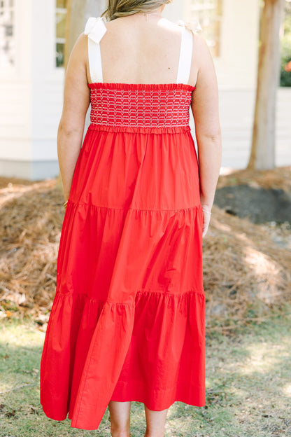 Vestido Jardín de Medianoche, Rojo