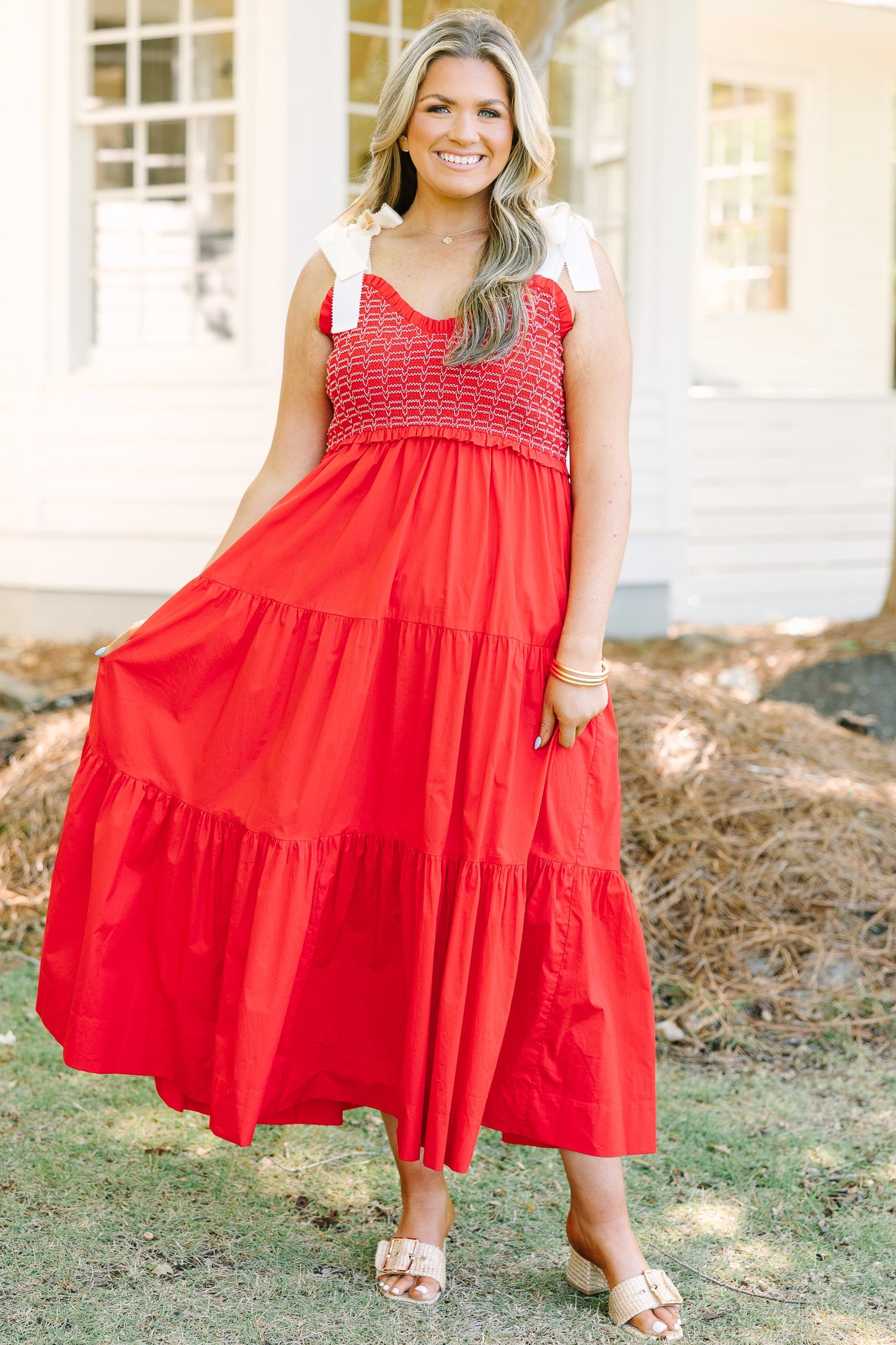 Vestido Jardín de Medianoche, Rojo