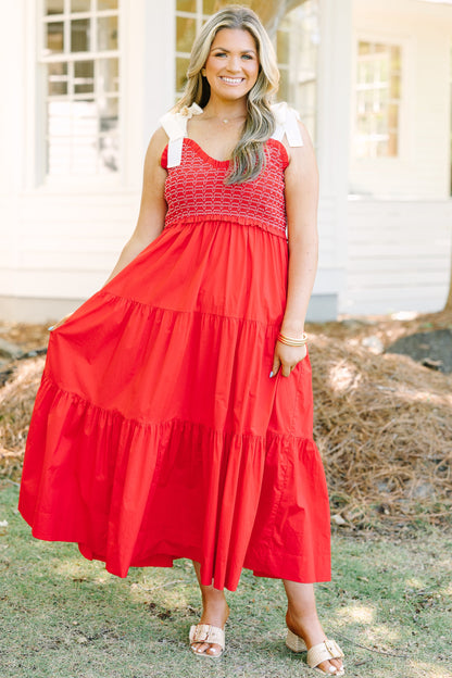 Vestido Jardín de Medianoche, Rojo