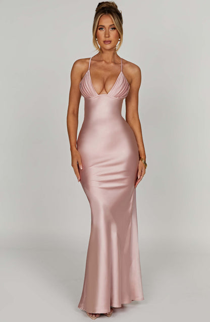 Sukienka Maxi Miriam - Kolor Blush
