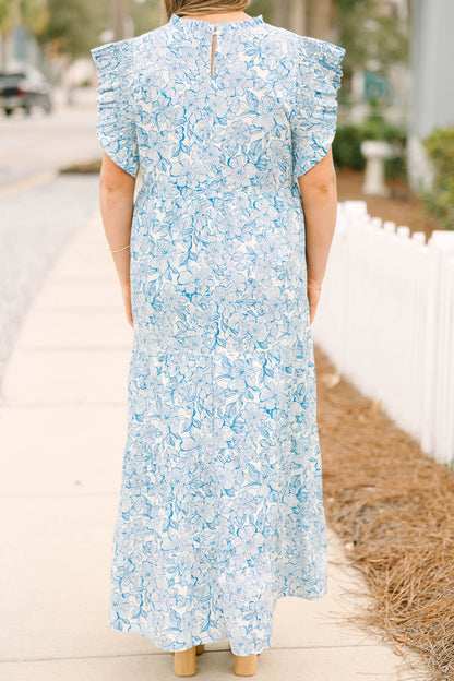 Vestido Maxi Meadows Musgosos, Azul