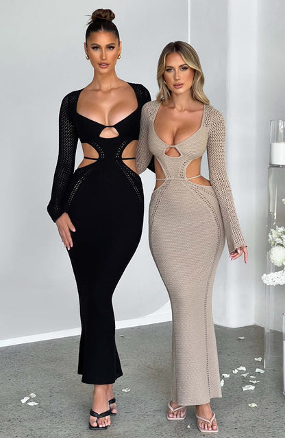 Długa sukienka Nadine - Czarna