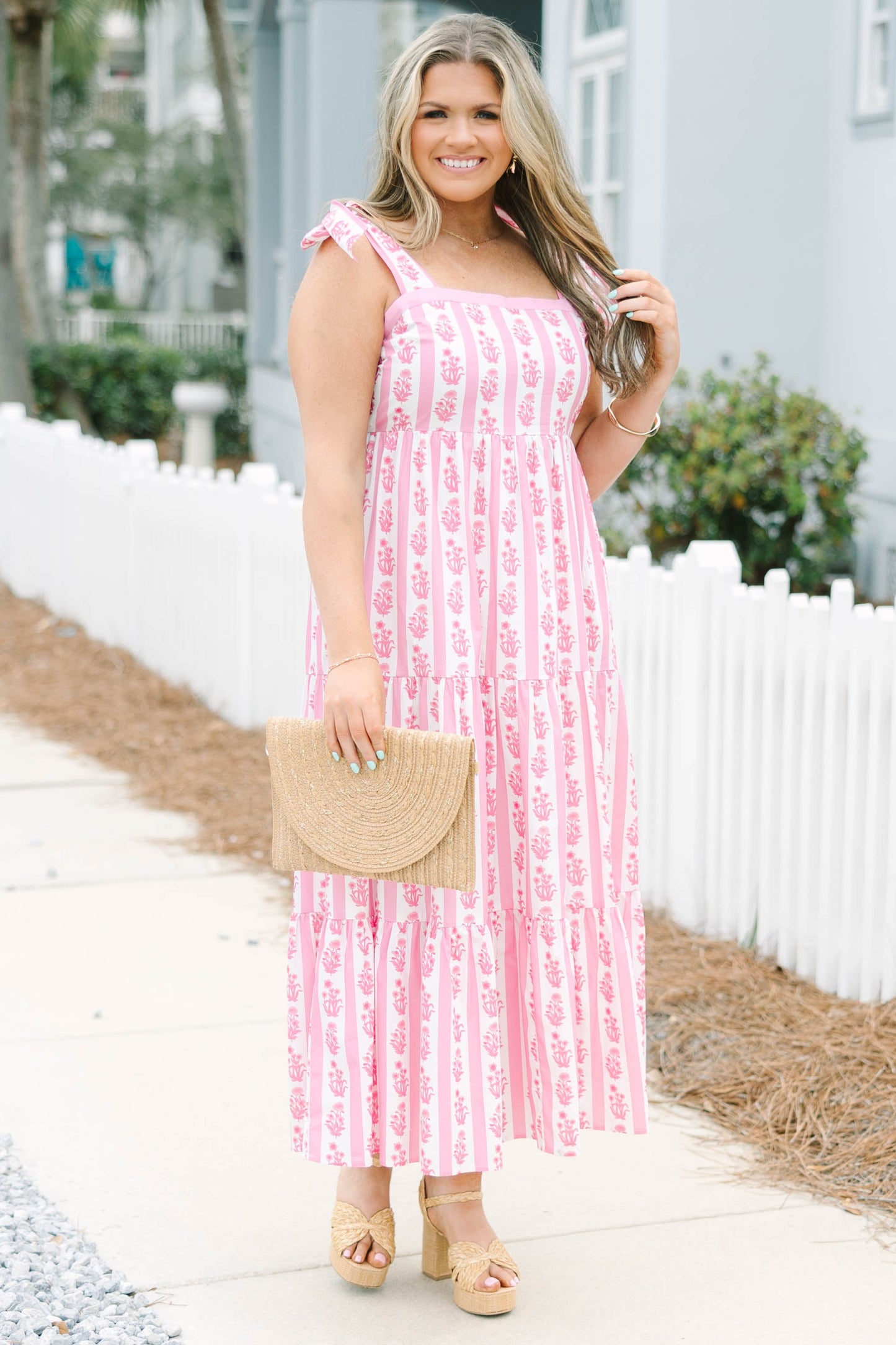 Vestido Naturalmente Combinado, Rosa