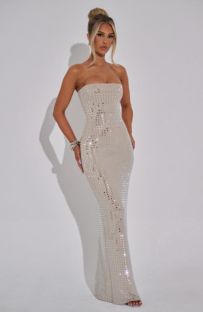 Długa sukienka Neriah - Nude