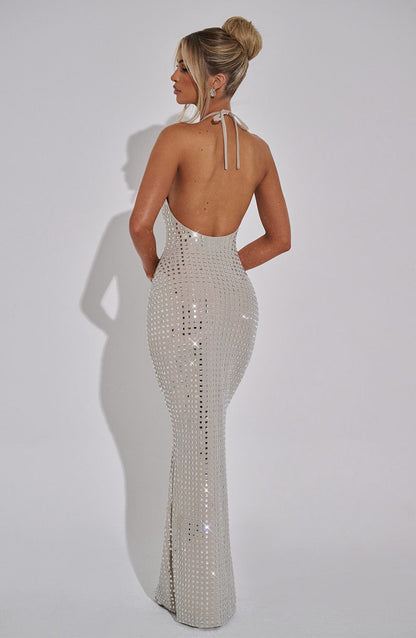 Długa sukienka Odessa - Nude