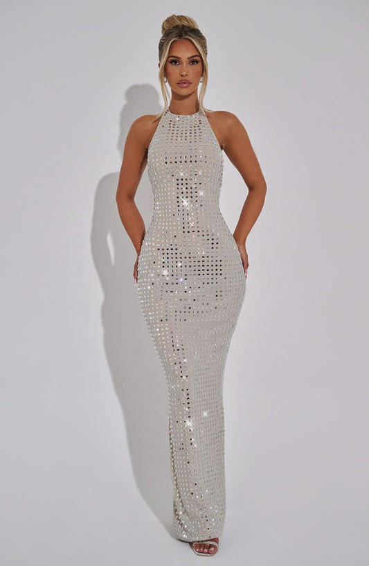 Długa sukienka Odessa - Nude