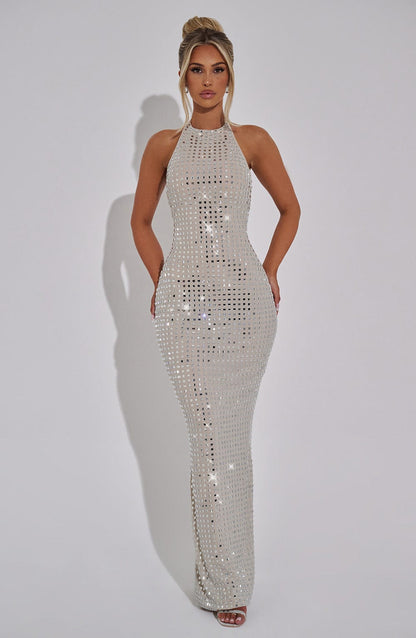 Długa sukienka Odessa - Nude