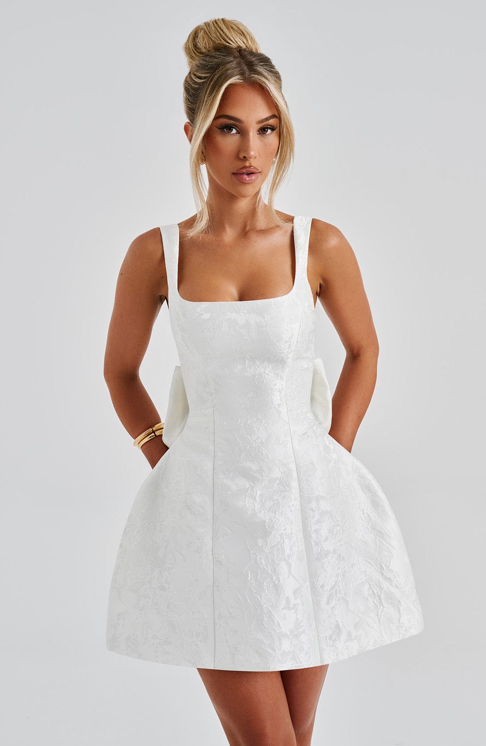 Krótka sukienka Orla - Kość słoniowa