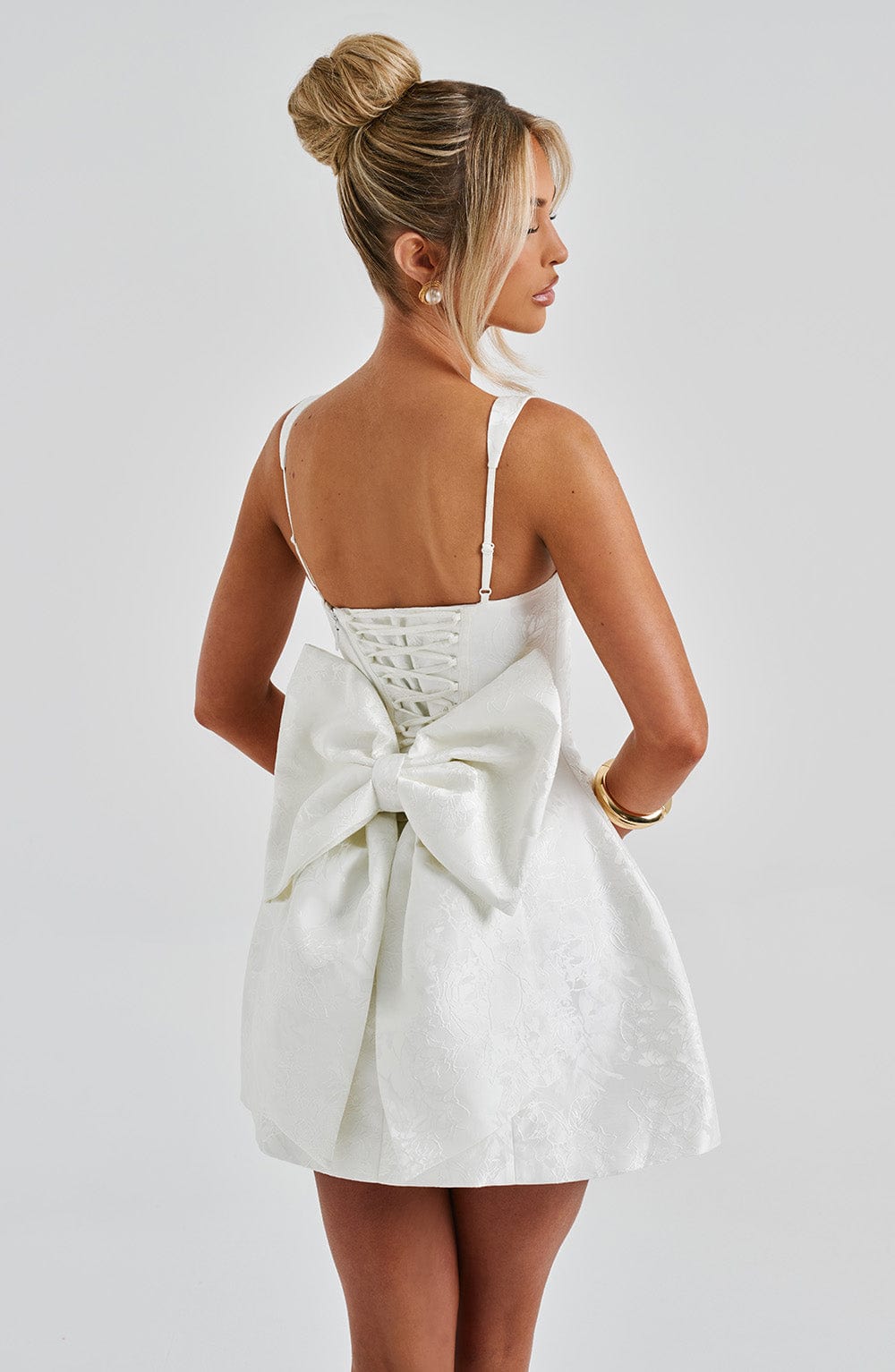 Krótka sukienka Orla - Kość słoniowa