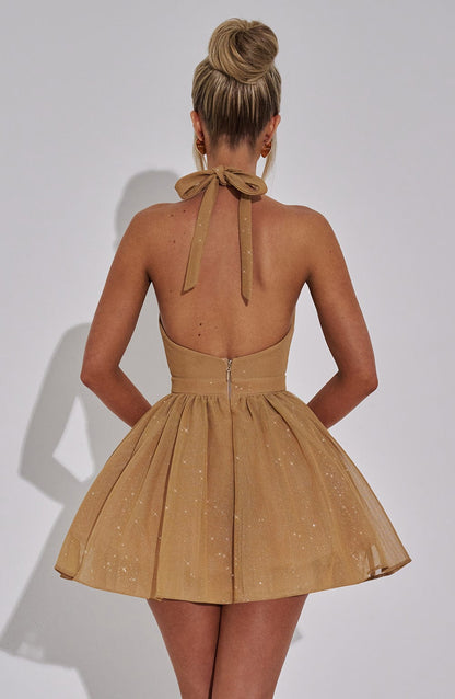Mini sukienka Pippa - Złoty połysk