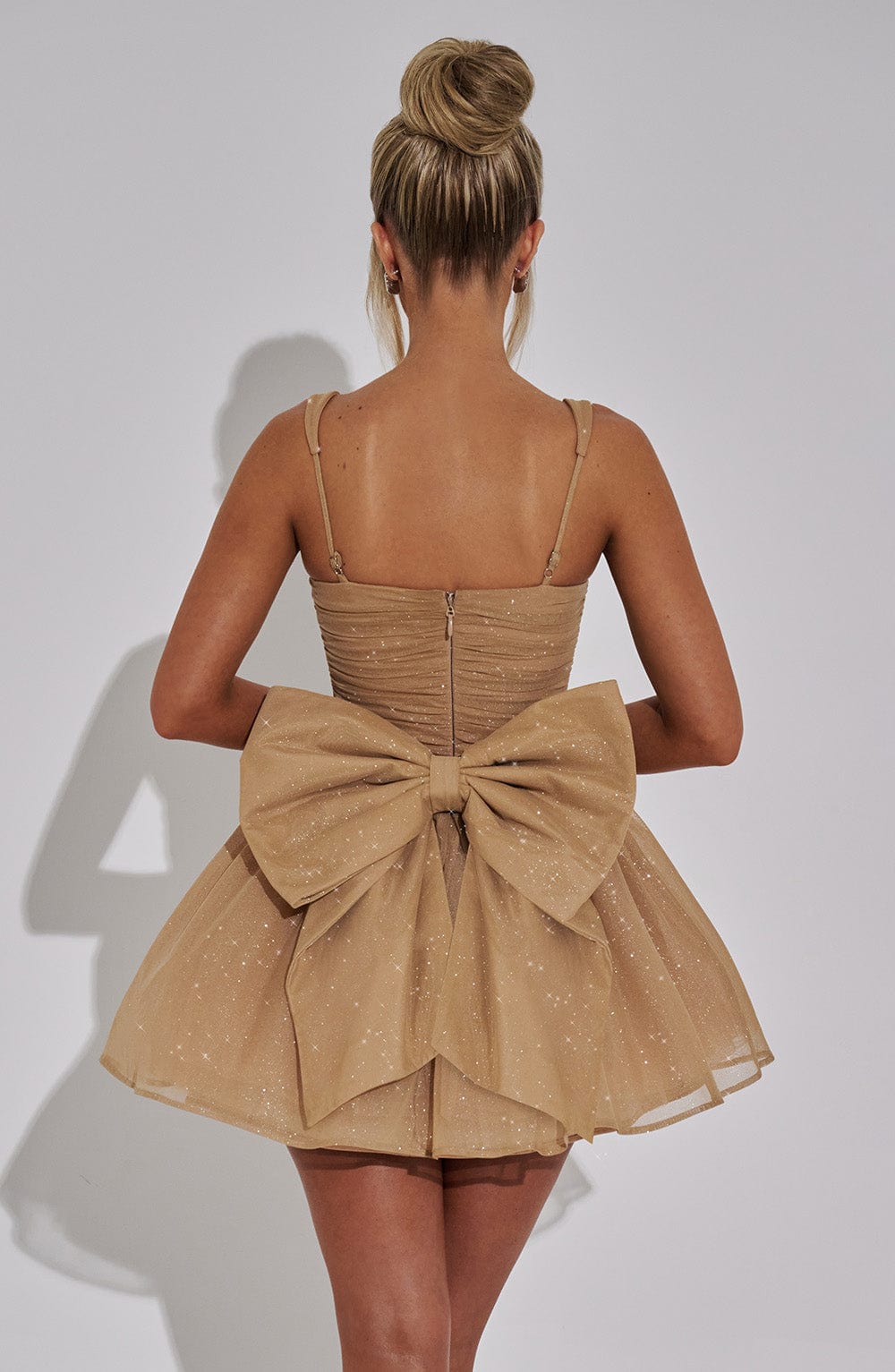 Mini sukienka Polly - Złoty połysk