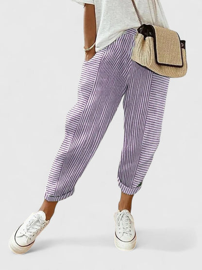 Inès | Pantalón Jogger Rayado Moderno