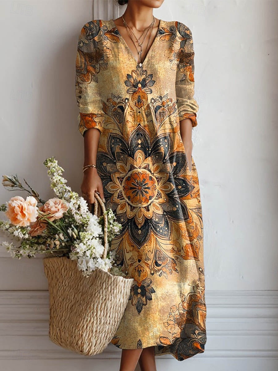 Olympe | Vestido Impreso Mandala