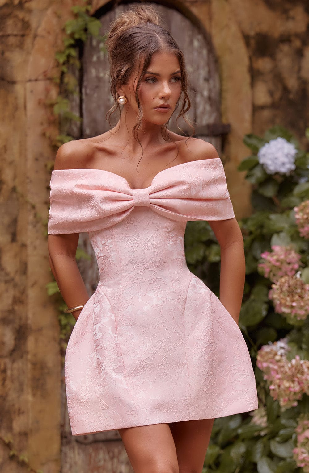 Sukienka mini Raquel - Różowy pastel