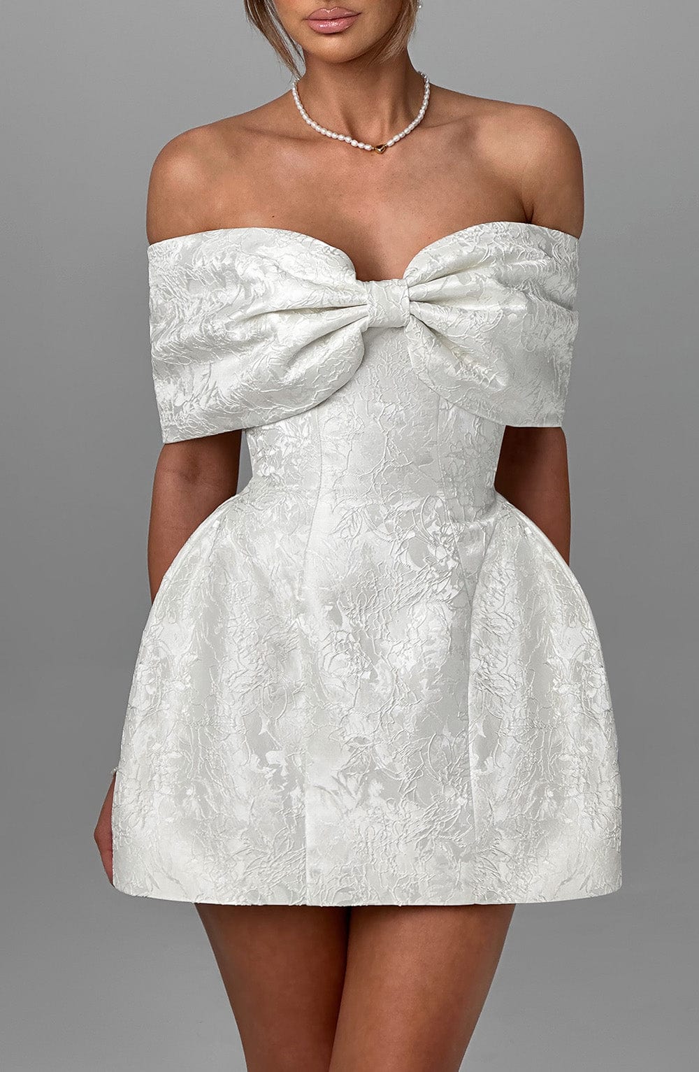 Sukienka mini Raquel - Kość słoniowa