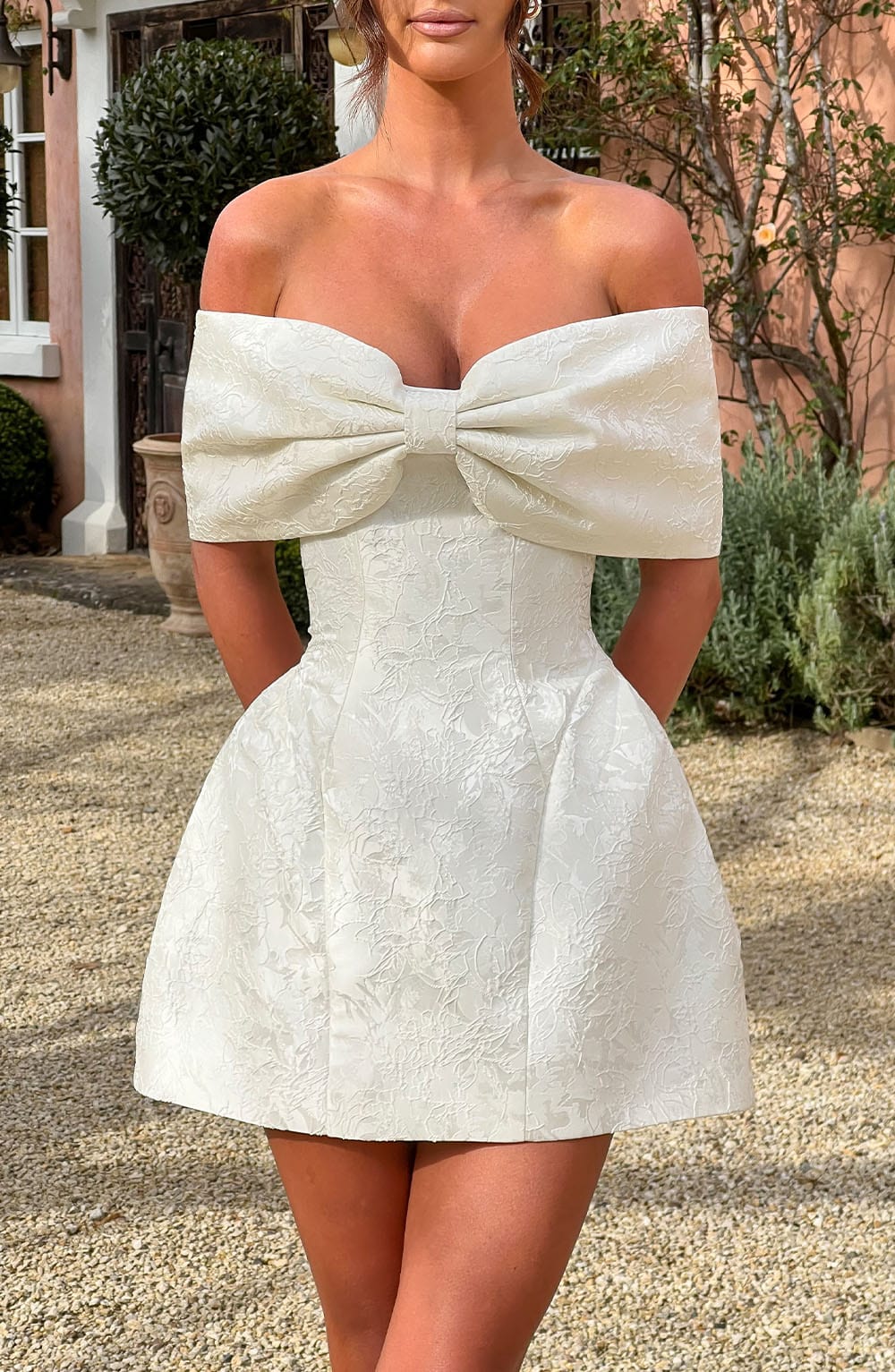 Sukienka mini Raquel - Kość słoniowa