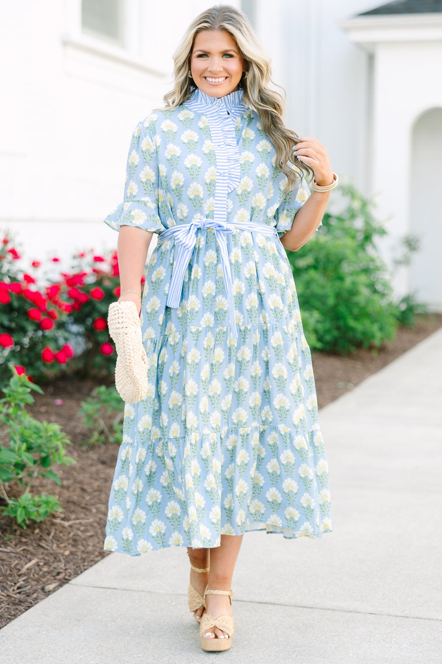 Vestido Reservado Para Ti, Floral Azul