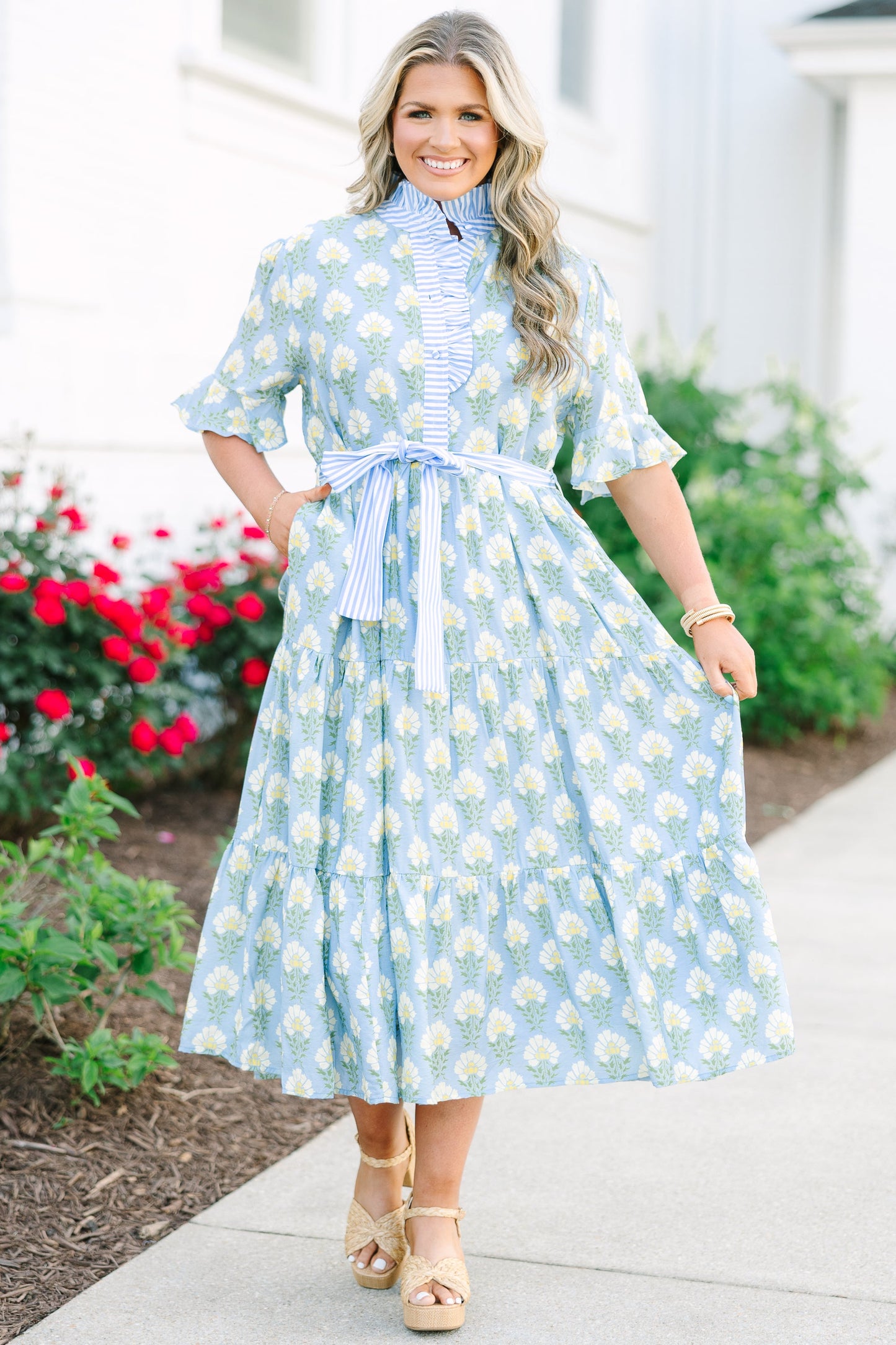 Vestido Reservado Para Ti, Floral Azul
