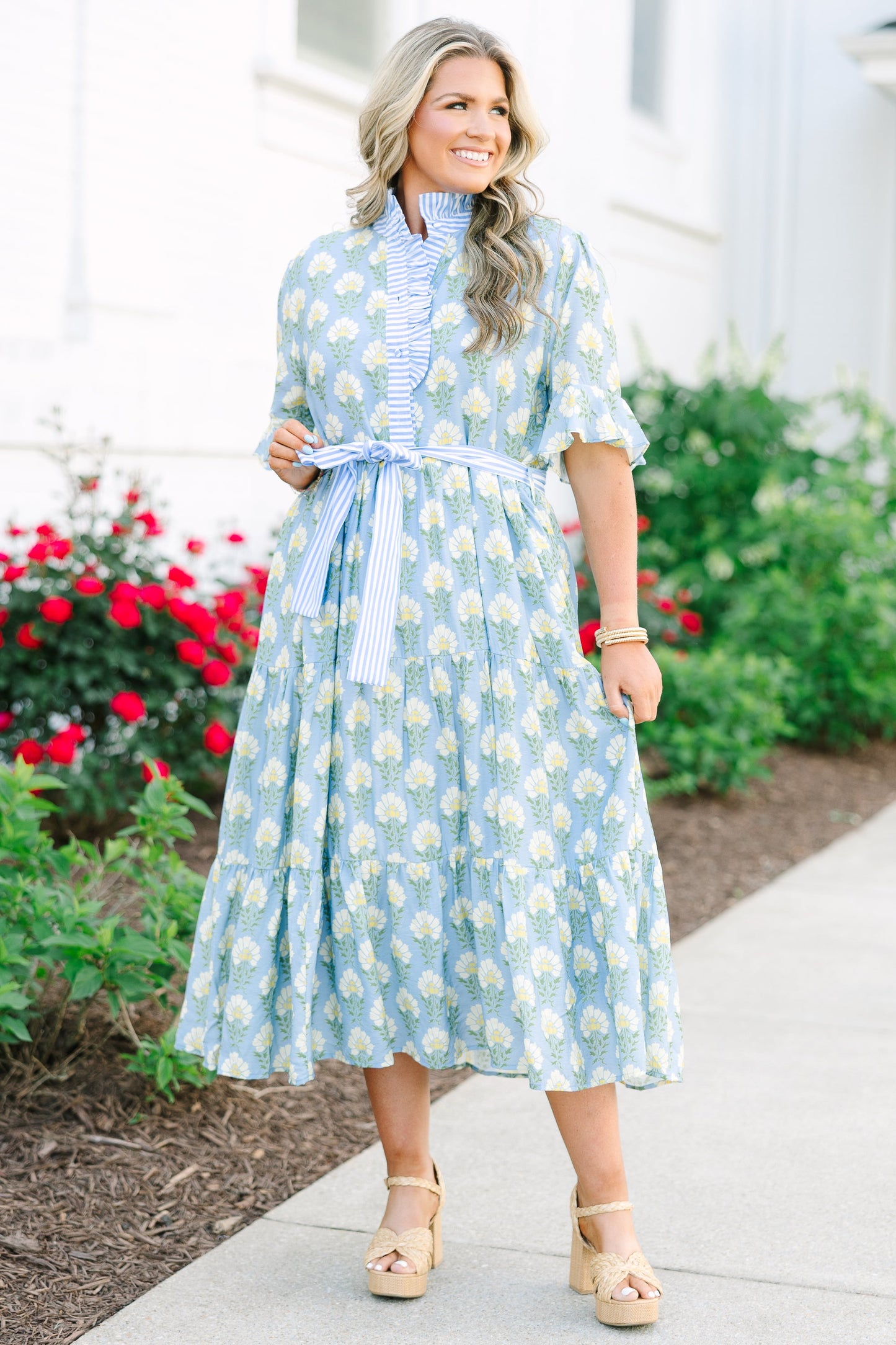 Vestido Reservado Para Ti, Floral Azul