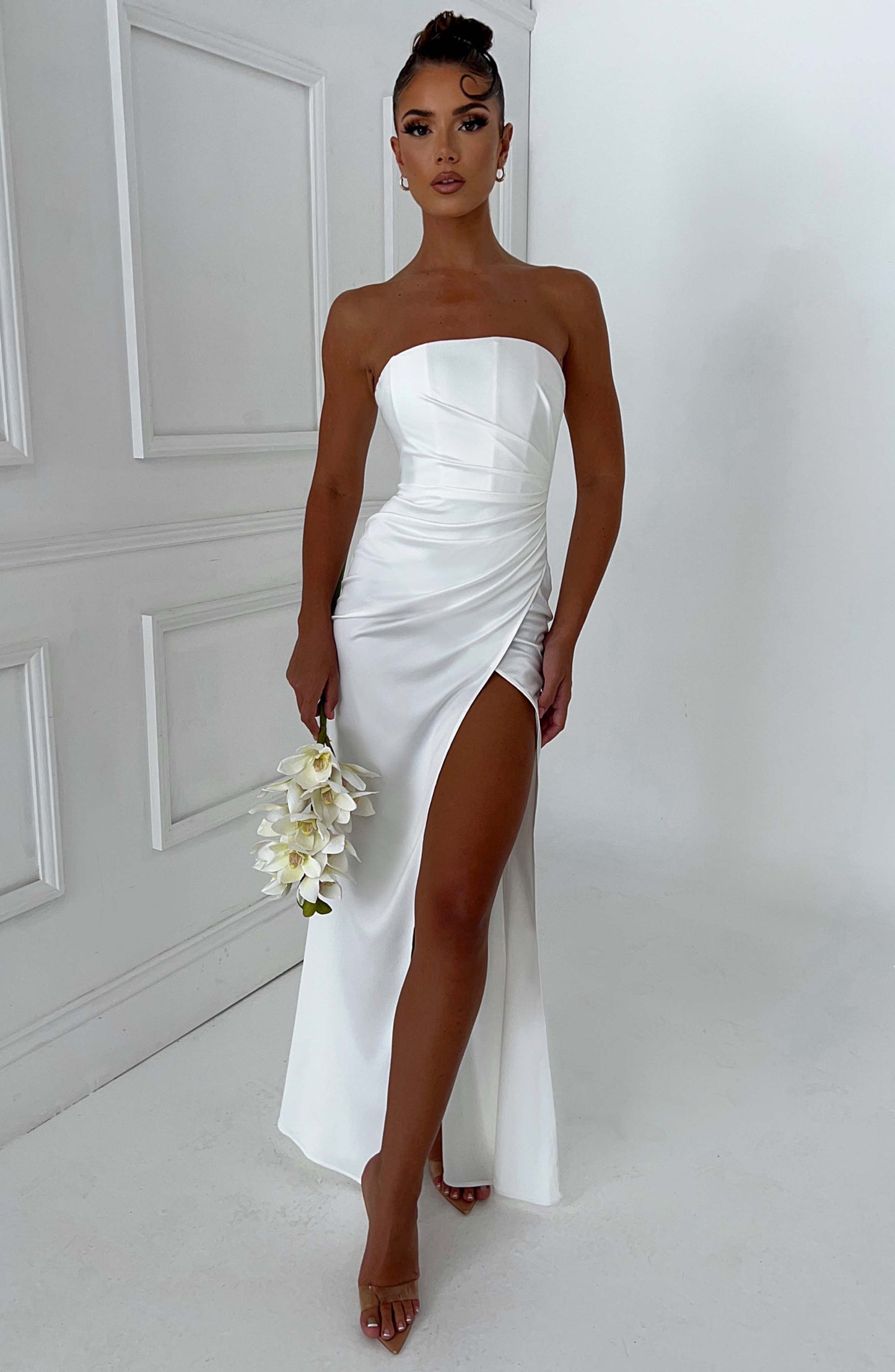 Sukienka maxi Safiya - Kość słoniowa