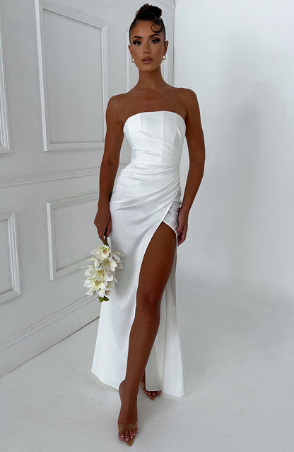 Sukienka maxi Safiya - Kość słoniowa