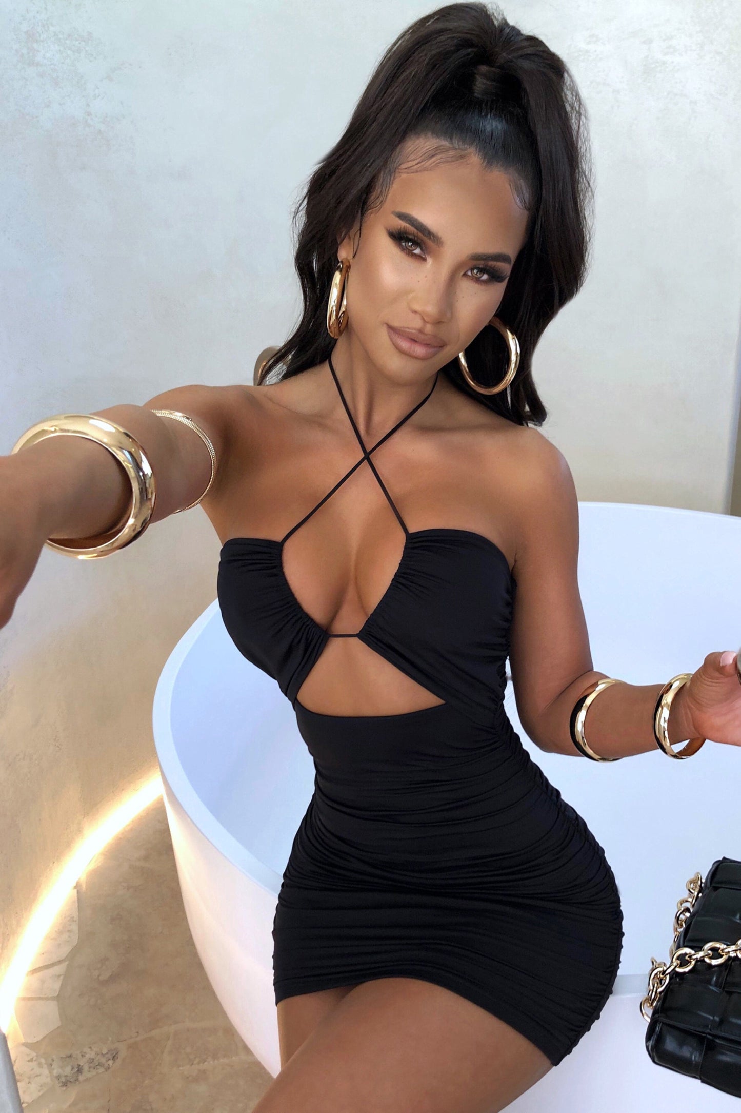 Mini sukienka Sara - Czarna