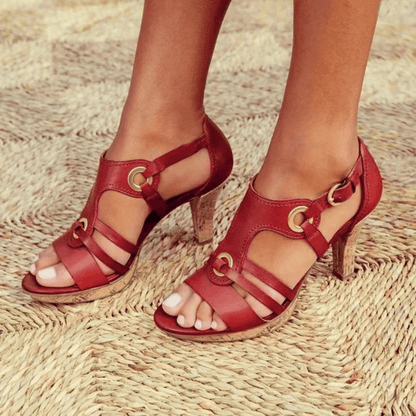 Céleste | Sandalias Elegantes con Tacón Estructurado