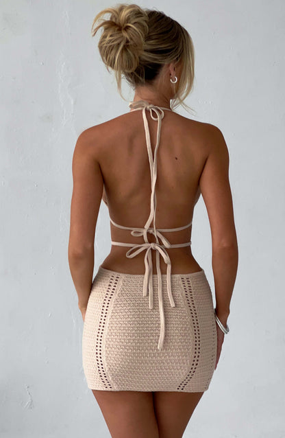 Krótka sukienka Selena - Kremowa