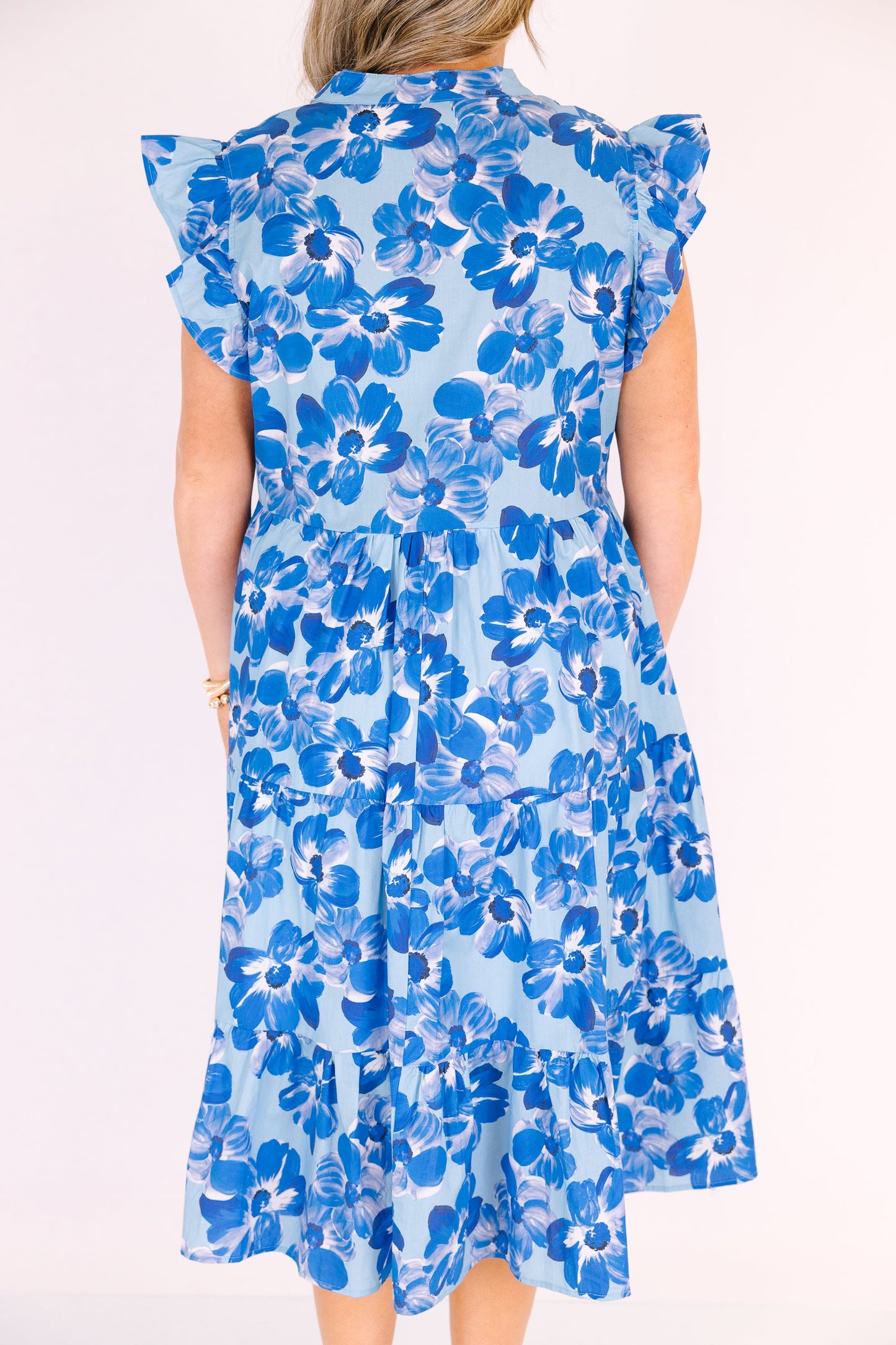 Simplemente El Vestido Midi Vibe, Cobalto