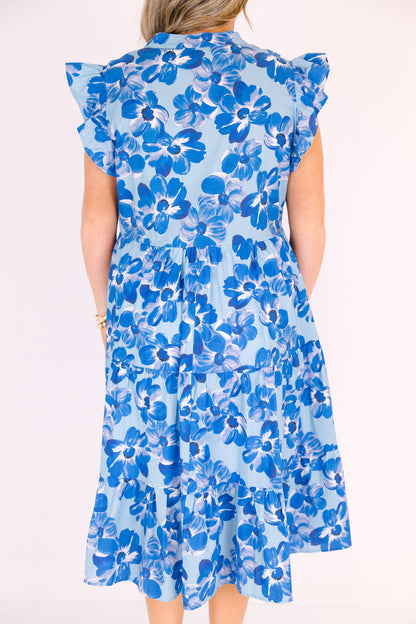 Simplemente El Vestido Midi Vibe, Cobalto