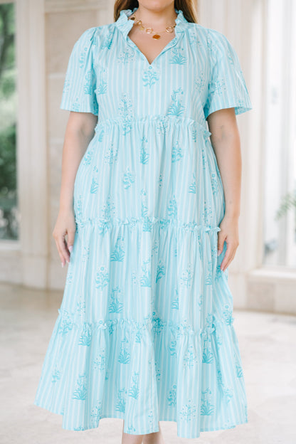 Vestido Straight Shot, Mezcla Floral Azul
