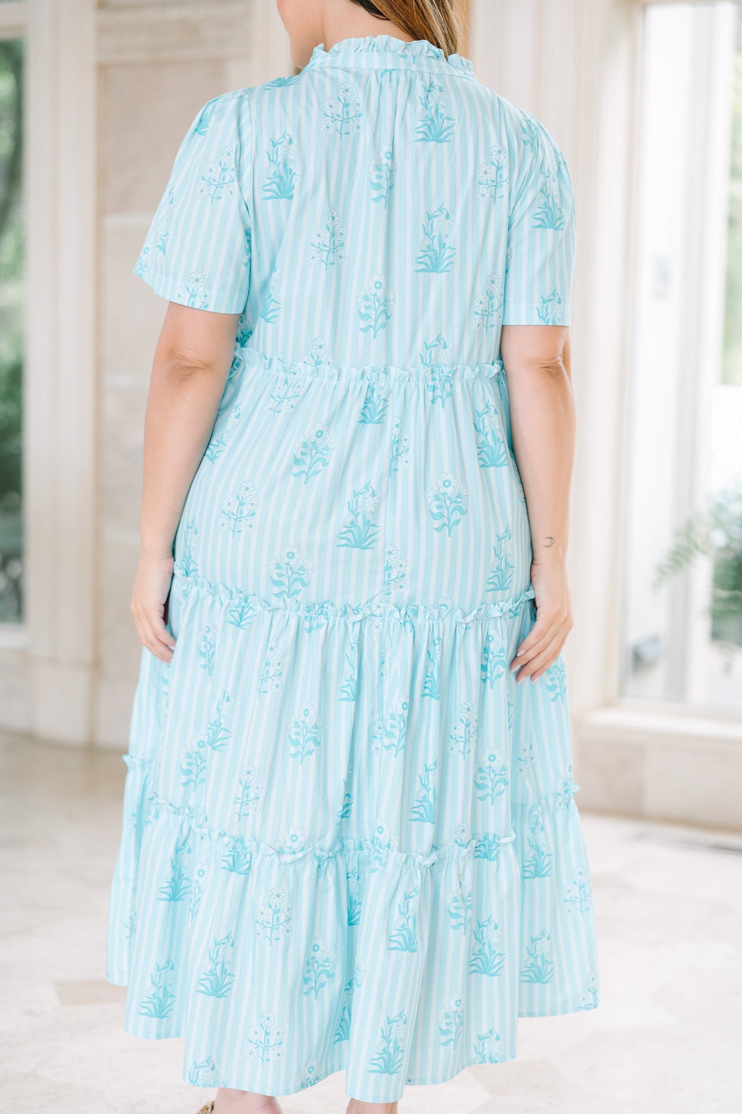 Vestido Straight Shot, Mezcla Floral Azul