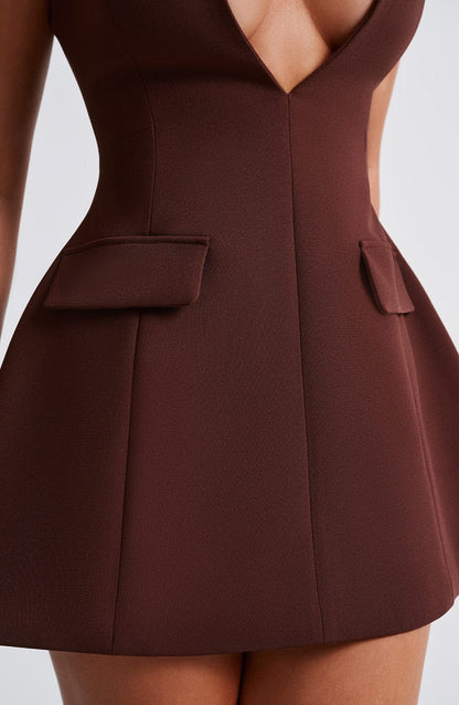 Sukienka Mini Suri - Brązowa