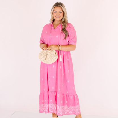 Vestido Dulce Como Puede Ser, Rosa Fucsia