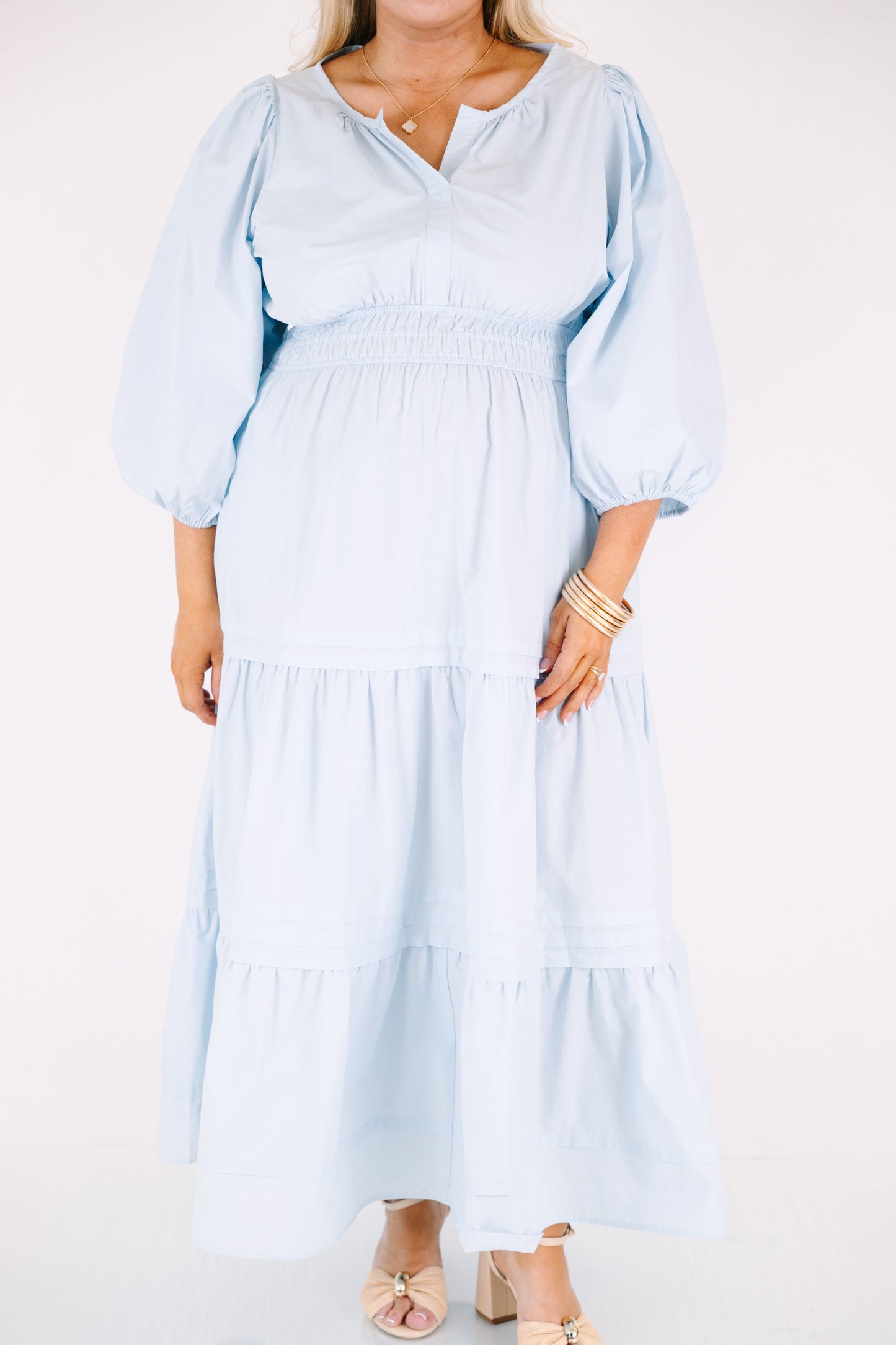 El Vestido de Elección Clara, Azul Bebé