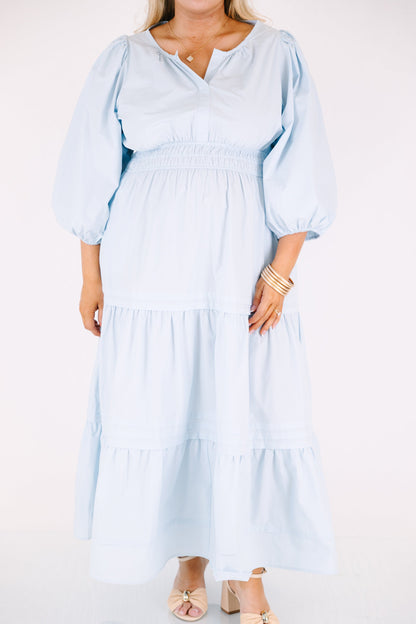 El Vestido de Elección Clara, Azul Bebé
