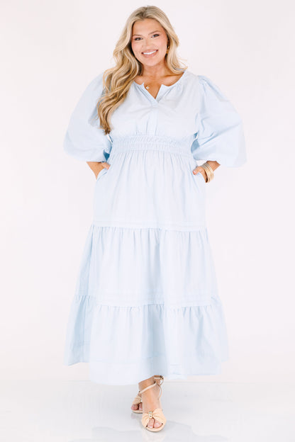 El Vestido de Elección Clara, Azul Bebé