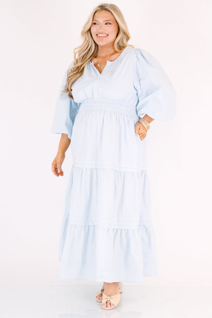 El Vestido de Elección Clara, Azul Bebé