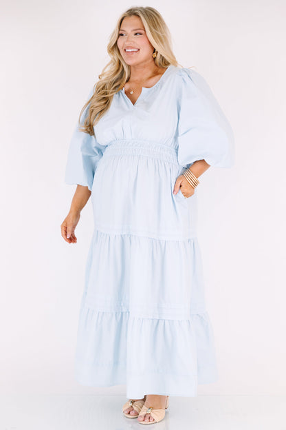 El Vestido de Elección Clara, Azul Bebé