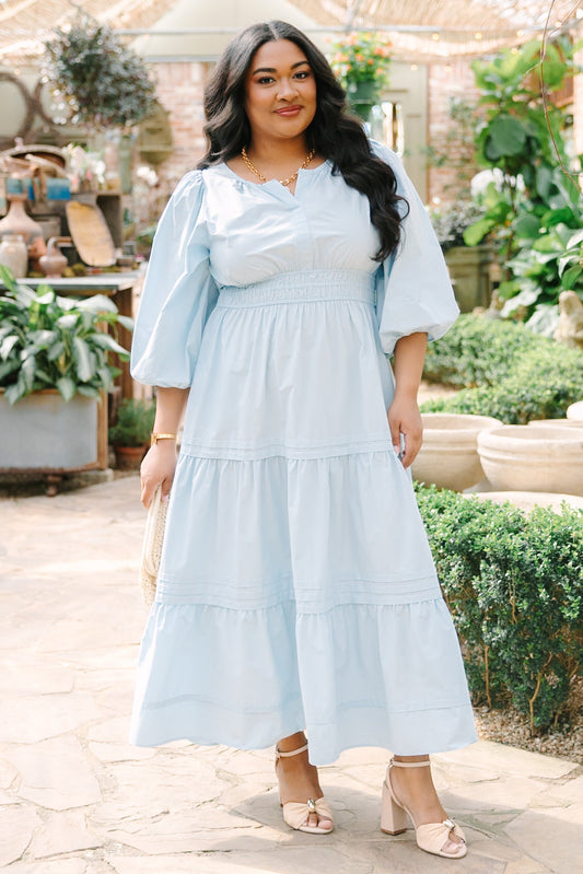 El Vestido de Elección Clara, Azul Bebé