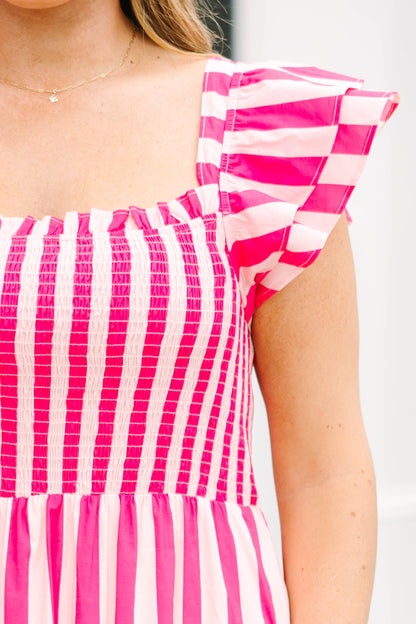 El Vestido Maxi Canción de las Flores Silvestres, Rosa Fucsia