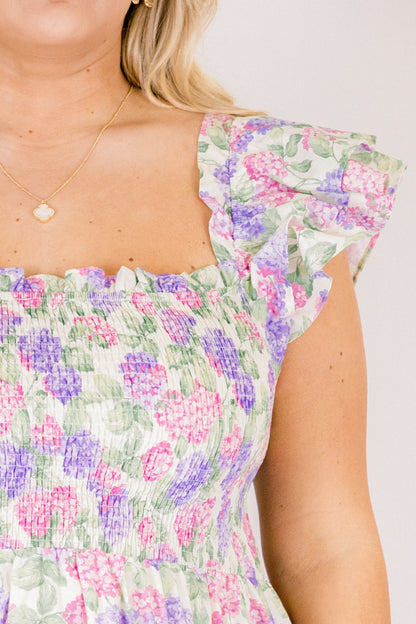 El Vestido Maxi Canción de las Flores Silvestres, Mezcla de Lila Rosa