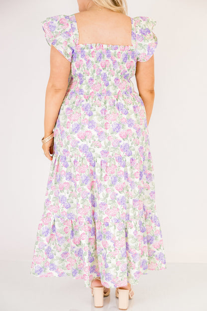 El Vestido Maxi Canción de las Flores Silvestres, Mezcla de Lila Rosa