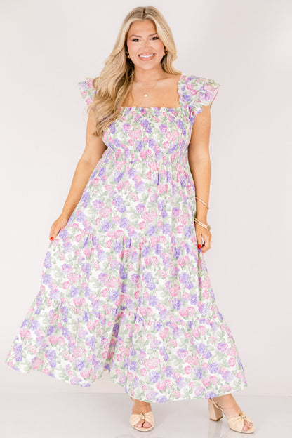El Vestido Maxi Canción de las Flores Silvestres, Mezcla de Lila Rosa