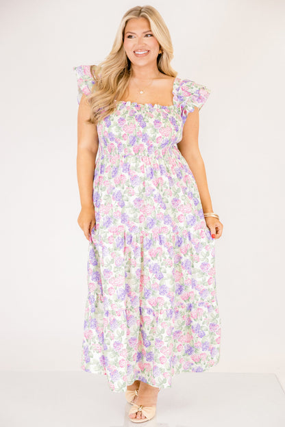 El Vestido Maxi Canción de las Flores Silvestres, Mezcla de Lila Rosa